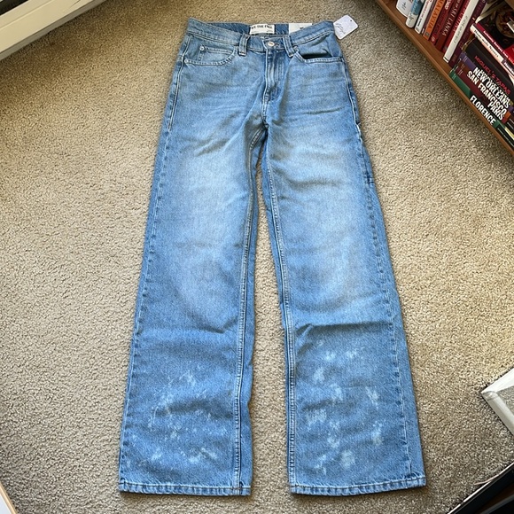 NWT Free People women’s Tinsley Baggy High Rise Jeans Bright Eyes Wash Size 24 - Picture 2 of 16